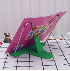 Resim Ganzhoushop Yeşil Kitap Tutucusu Taşınabilir Standı Sığdırılabilir Okuma Metal Askılı Kitap Belge Ayarlanabilir Açılı Düzenleyici 