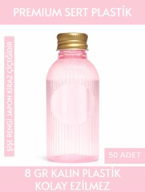 Resim Sizeuyduk Japon Kiraz Çiçeği Rengi Boş Plastik Şişe 50 Adet 50 ML Kolonya Söz Nişan Düğün Nikah DNZ21AltınKpk 