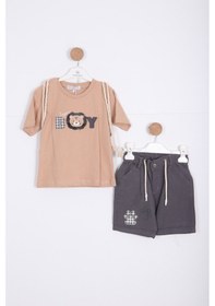 Resim Xo Kids Erkek Çocuk Alt Üst Şort Takım 18-36 Ay 2141 Camel 