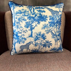 Resim BLUE BLANC - 408 - 50x50 (KARE) Sadece Kılıf Düz Fitilli 