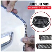 Resim Lumaworld Karbon Fiber Siyah 10m Kapı Kenarı Koruyucu Anti Çarpışma Şerit 