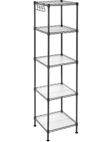 Resim Banyo Rafı, Ayaklı Raf, Metal, Sağlam, 100 Kg'a Kadar Taşıma Kapasitesi Lgr23bk Siyah 