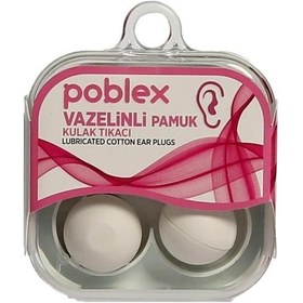 Resim Poblex Vazelinli Pamuk Kulak Tıkacı - Kulak Koruyucu Tıpası 4'lü 