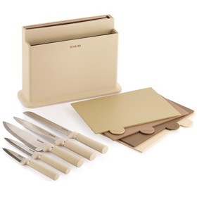 Resim Schafer Forge Kesme Tahtası/bıçak Seti 10 Parça-krem 