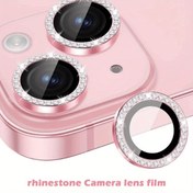 Resim 3 Adet Bling Kamera Lens Koruyucuları iPhone 16/16 Plus/15/14/13/12/11 için | Tekli Metal Taşlı Yüzükler | 9H Sertlikte Çizilmeye Karşı Dayanıklı | Kılıf Dostu | Şık Pembe Aksesuarlar 
