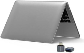 Resim McStorey MacBook Pro 13 inç Kılıf A2338 A2251 A2289 Uyumlu – Sert Kapak Şeffaf & Gri, Parmak İzi Bırakmayan ve Sararmayan Koruyucu Gri 
