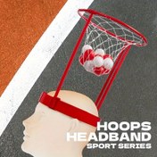 Resim Çok Oyunculu Eğlence ve Etkileşimli Spor Aktiviteleri için 1 Set Baş Basketbol Halkaları, 20 Toplu Top Shot Basketbol Çerçevesi 