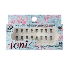 Resim IONI 3D Takma Kirpik Parça Wispy Natural 16'lı 