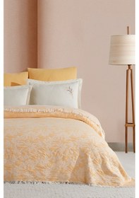 Resim Elart Tina Pike Yatak Örtüsü Çift Kişilik %100 Pamuk 220x240 Cm Sarı Sarı 