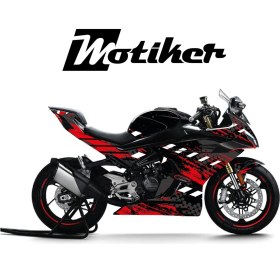 Resim Cfmoto 450SR Racing Sport Kırmızı Motosiklet Kaplaması 