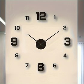 Resim İskandinav Tarzı Sessiz Kendinden Yapışkanlı Duvar Saati - Modern Minimalist & Akrilik Saat, Kolay Kurulum, Pille Çalışır (Dahil Değildir) Oturma Odası, Yatak Odası için - Alet Gerekmez, Yer Tasarruflu Tasarım, Yatak Odası Dekorasyonu, Çağdaş Dekor 