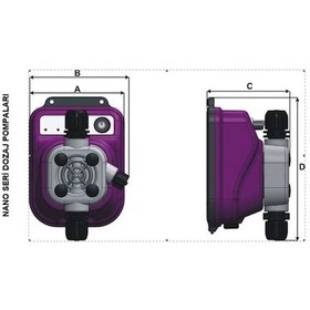 Resim Antech Dp Nano A 2l/h 10 Bar Kimyasal Havuz Dozaj Pompası 
