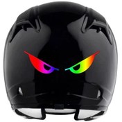Resim Gaojunshop01 1 Adet Nazar Boncuğu Kask Çıkartması Korkusuz Cadılar Bayramı Motosiklet Aksesuarı Multicolored 