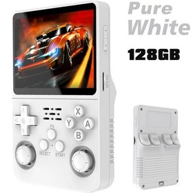 Resim Boyhom 256g/128g/64g R36s Arkos Retro Elde Kullanılır Oyun Konsolu 3.5 ''ıps Pure White 