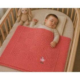 Resim belpa Kuğu Concept Triko Bebek Battaniyesi %100 Pamuklu,Sepet Örgü Desenli,Kız Bebek Erkek Bebek Battaniyesi,Kalın Triko Bebek Battaniyesi 