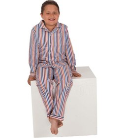 Resim The Nuba The Don Çok Renkli Çizgili Erkek Çocuk Pijama Takımı (9-14 Yaş) 