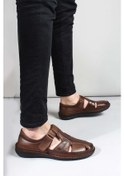 Resim Hakiki Deri Erkek Klasik Sandalet 662ma119b 001 