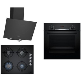 Resim Bosch HBF514BB1T - POP6C6O10O - DWK64PJ60T 3'lü Ankastre Set Siyah 267 