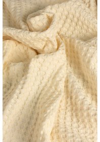 Resim Vionel Home Pamuklu Waffle Desen Ponponlu Çift Kişilik Pike Krem 