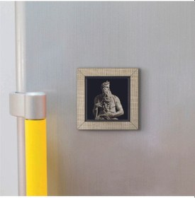 Resim Musa'nın Hükmü Heykeli Heykeltıraş: Michelangelo Baskılı Mdf Magnet 7x7 342 