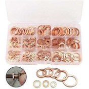 Resim Pazly 280 Adet Bakır Kırma Pul Conta Seti Düz Ringa Çeşitleri Kiti 