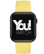 Resim You Watch Youwatch F3-yf305 Siyah Kasa Sarı Silikon Kordon Unisex Akıllı Kol Saati Bileklik Hediyeli 