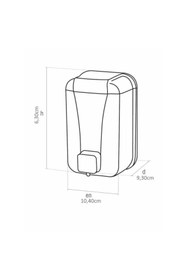 Resim KG-GOLDPAPER 500 Ml Şeffaf Mavi Üstten Doldurmalı Dökme Sıvı Sabun Ve Dezenfektan Dispanseri Aparatı 3420-1 