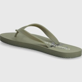 Resim Calvin Klein Beach Glossy Erkek Parmak Arası Terlik Haki 