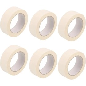 Resim River 6 Adet Maskeleme Bandı Boya Bandı 24MM x 25M Kağıt Bant 