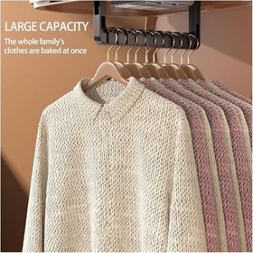 Resim Portatif Çamaşır Kurutma Makinesi, Çift Modlu Hızlı Kıyafet Kurutma, Geniş Hazneli Kurutma Torbası, Zamanlayıcılı Kapanma, Ev Ofis Seyahat İçin Kompakt Katlanabilir Elektrikli Kurutma Makinesi, Mor 