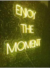 Resim dekoraven Enjoy The Moment Neon Led Tabela Sarı, enjoyss 