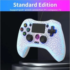 Resim Kepang Oyun Denetleyicisi-Ps4 Için Şeffaf Renkli Kablosuz Oyun Denetleyicisi/anahtarı/ps3/android/pc/ıos Ps4 Konsolu Için Joystick Gamepad Dokunmatik Düğme (Yurt Dışından) 