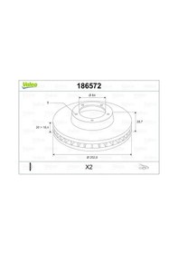Resim Valeo 186572 Fren Diski On 5812944010 - 2 Adettir 