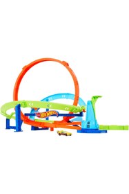 Resim STOREMAX Bumerang Çemberli Yarış Pisti Hot Bumerang Çemberli Yarış Pisti, 1:64 ölçekli oyuncak araba, saklana 