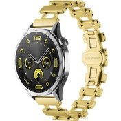 Resim Mobilteam Xiaomi Amazfit Pace Uyumlu Clo- Krd-96 22mm Metal Kordon-gold 
