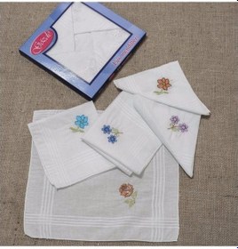 Resim Gözde Işlemeli Bayan Mendili 12 Adet 28X28 Cm 100 Pamuk (453051892) 