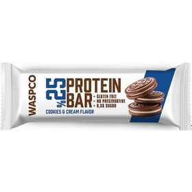 Resim Waspco Bitter Çikolata Kaplı Bisküvi Aromalı Protein Bar 36G x 1 Adet 