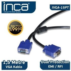 Resim Inca IVGA-15Pt 1,5mt Vga Kablo 