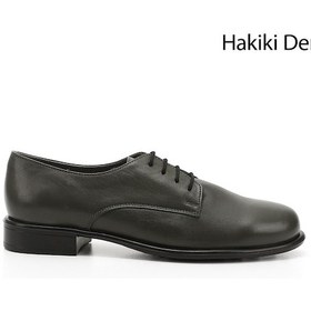 Resim Gön Haki Antik Bağcıklı Hakiki Deri Oxford Ayakkabı Haki 