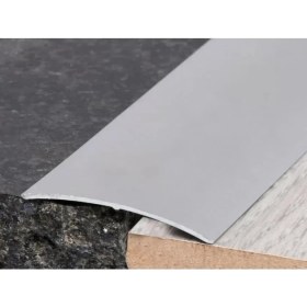 Resim Laminant Parke Eşik Profili, Alüminyum Bantlı, Parlak Krom, 40 Mm, 2.7 M 