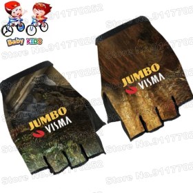 Resim Liangduo Shop No.2 Tarzı L Boyutu 2022 Jumbo Visma Çocuklar Bisiklet Eldiveni Erkek Kız Bisiklet Eldiven Çocuk Mtb Yol Bisiklet Formaları Bir Çift Jel Yarım Parmak Eldiven (Yurt Dışından) 