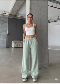 Resim 3 İplik Şardonlu Oversize Eşofman Mint Yeşili Mint 