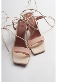 Resim Luvishoes 801 Ten Cilt Topuklu Kadın Sandalet Ten Rengi 