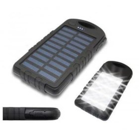 Resim AteşTech 10000 Mah Solar Güneş Enerjili 12 Led Işıklı Flaşörlü Powerbank 