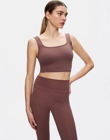 Resim Ltb Askılı Kare Yaka Crop Kahve Rengi Atlet Kahve Rengi L 