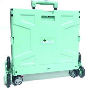 Resim Balatlı Katlanabilir Yükseklik Ayarlı Merdiven Çıkabilen Paket Taşıma Arabası FP548 