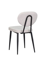 Resim Vilinze Deniz Siyah Ayak Metal Sandalye L-kn-01-siyah Kırık Beyaz 