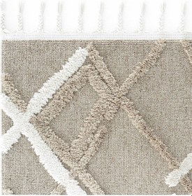 Resim Cool Halı Palazzo 03 Bej Beyaz Bukle Salon Halısı Hav Vermez Çocuk Odası Halısı Mutfak Koridor Kesme Yolluk 