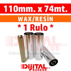 Resim Wax Resin Ribon 110X74 M Wax-Resin Out 1/2 Inç - 1 Rulo 