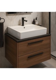 Resim Turavit Vega Dikdörtgen Beyaz Delikli Lavabo 50x42 Cm Vg0050 Diğer 